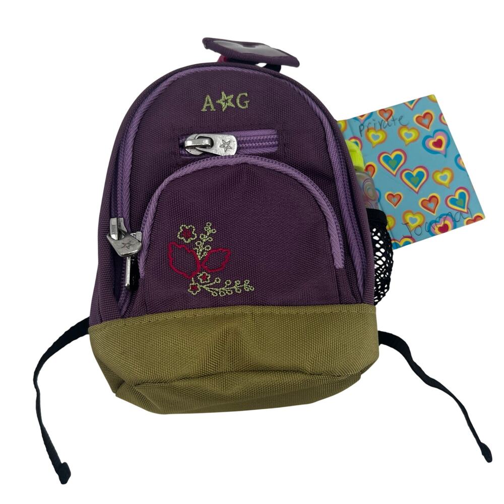 American Girl Doll Backpack Planner & water bottle back to school 18” doll play